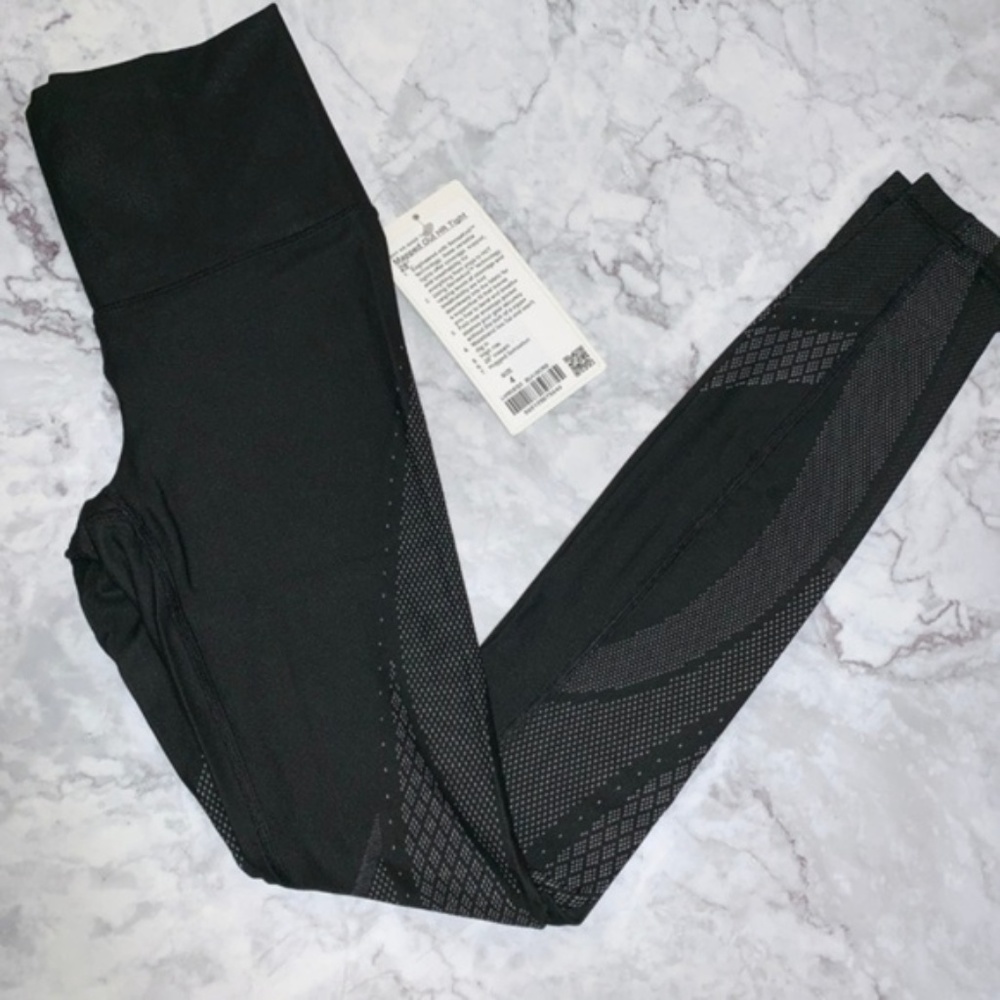 Lululemon Mapped Out Leggings Black/Gray NEW - Picture 5 of 7
